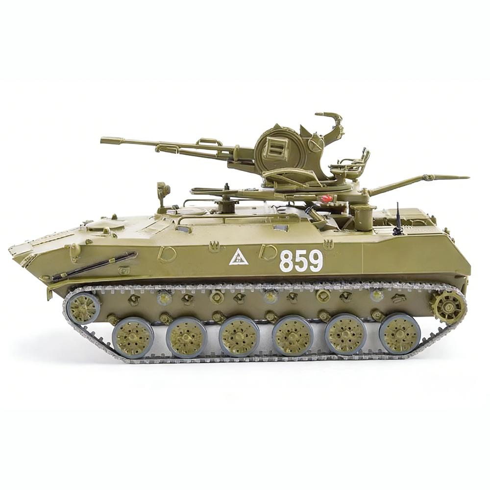 Die-cast 1:43 scale Soviet BTR-ZD anti-aircraft gun simulation static alloy model adult toy gift collection souvenir