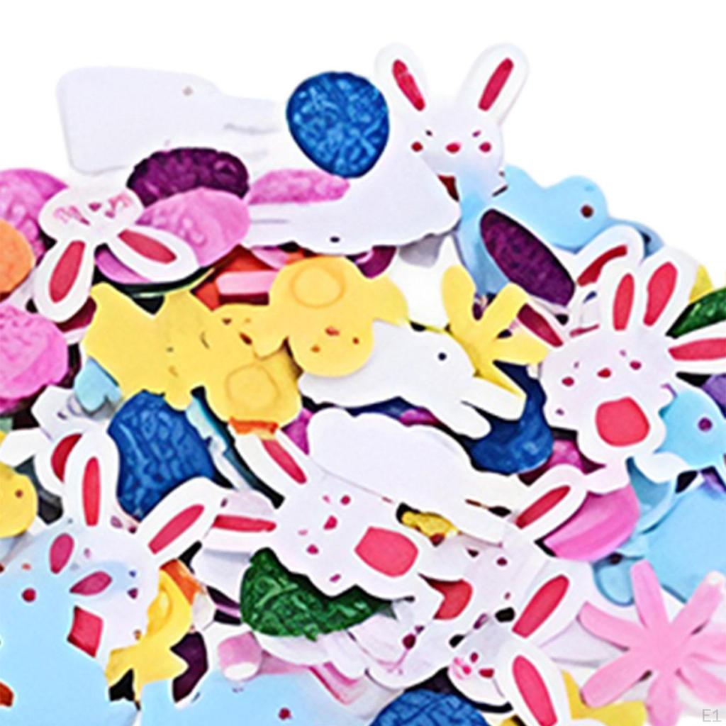 Easter Stickers Egg Bunny for Kids Cute Waterproof Decals Decoration