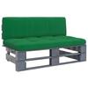 VidaXL Garden Pallet Middle Sofa Grey Impregnated Pine Wood 3066486