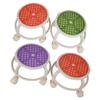 Plastic 360° Swivel Rolling Stool Pulley Small Size Home Nail Salon Kids Stools Low Stools