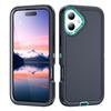 For iPhone 17 Case PC+Silicone+EVA 3 in 1 Shockproof Phone Cover