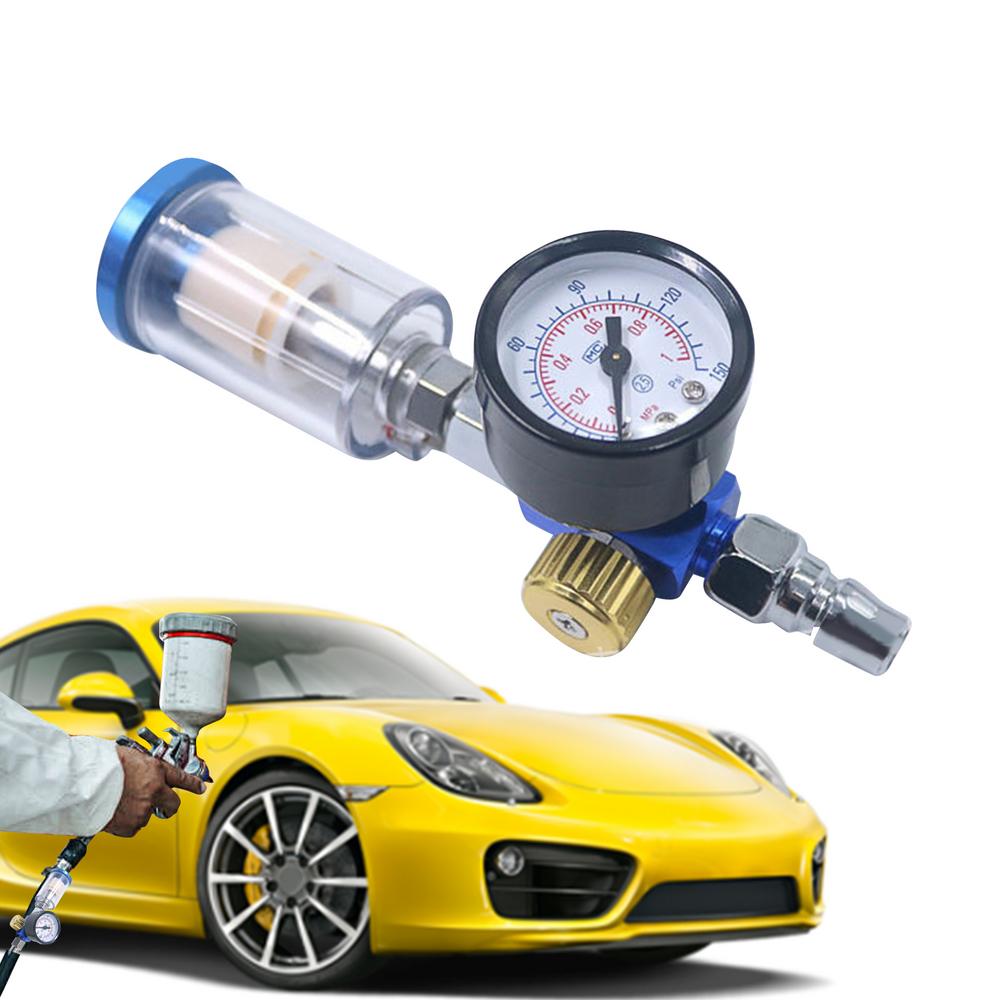 Oil Water Separator Waterproof Air Filter For Clean With Pressure Gauge Multifunctional Paint Sprayer Adjusting Tool Airbrush