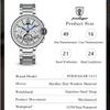 Luxury Business Male Watch Date Week Stainless Steel Tourbillon Men Clock Waterproof Automatic Mechanical Men's Watches