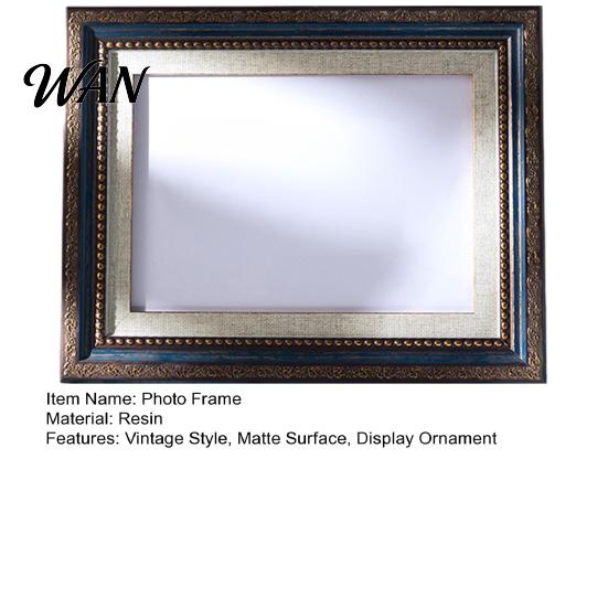 European Style Picture Frame Vintage Photo Frame, Art Mat for Tabletop Display Elegant & Wall Mount, Decorative Studio Portrait Photos Retro Carved