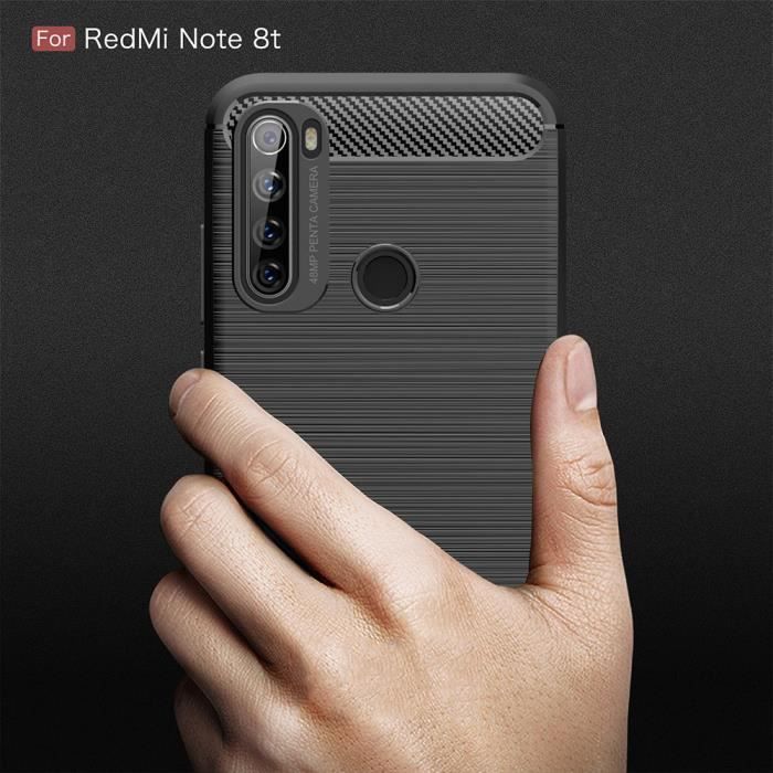 Fodral - Xiaomi - Redmi Note 8T - TPU - Flexibelt - Stöttåligt - Svart