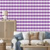 Harlequin Diamonds Wallpaper Purple and Light Gray 50x1000