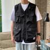 Korean Trend Men's Multi-Pocket Workwear Vest - Summer Loose-Fit Sleeveless Waistcoat