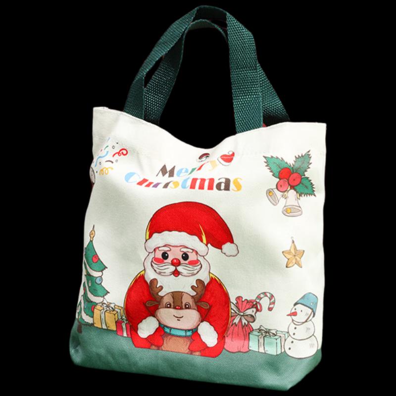 Christmas Canvas Gift Tote Bag