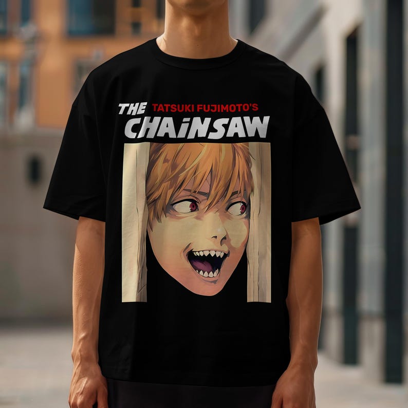 Rock Harajuku Top Print Japanese Anime Chainsaw Man T Shirt Fashion Street Couple Top Y2k Graphic Print Cotton Tshirt Unisex