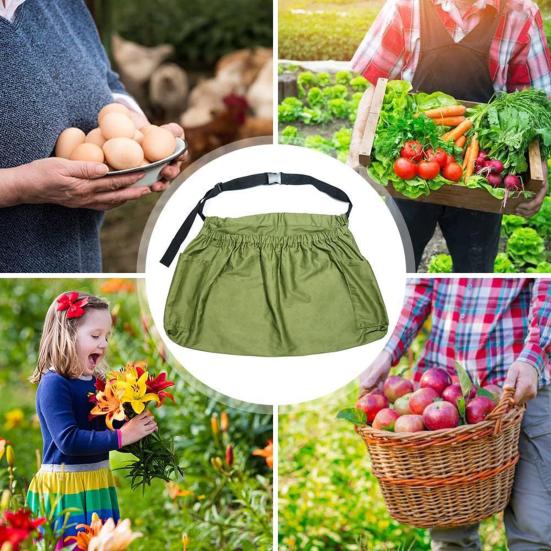 Picking Storage Bag with Adjustable Straps Orchard Picking Bag Tear-Resistant Outdoor Foraging Bag for Fruits Vegetables