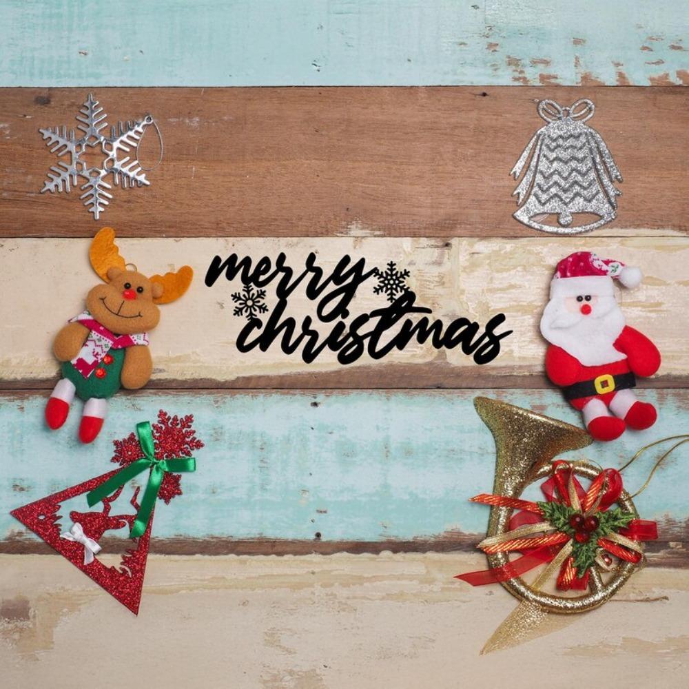 3D Merry Christmas Metal Wall Art Home Decor
