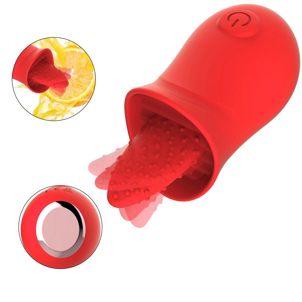 Tongue Licking Vibrator for Women Powerful Female Rose-toy Oral Nipple Clitoris Clit Stimulator Massager Adults Goods Sex Toys