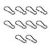 10Pcs Carabiner Clip Spring Snap Hook Stainless Steel Safety Buckle Lock for Hiking