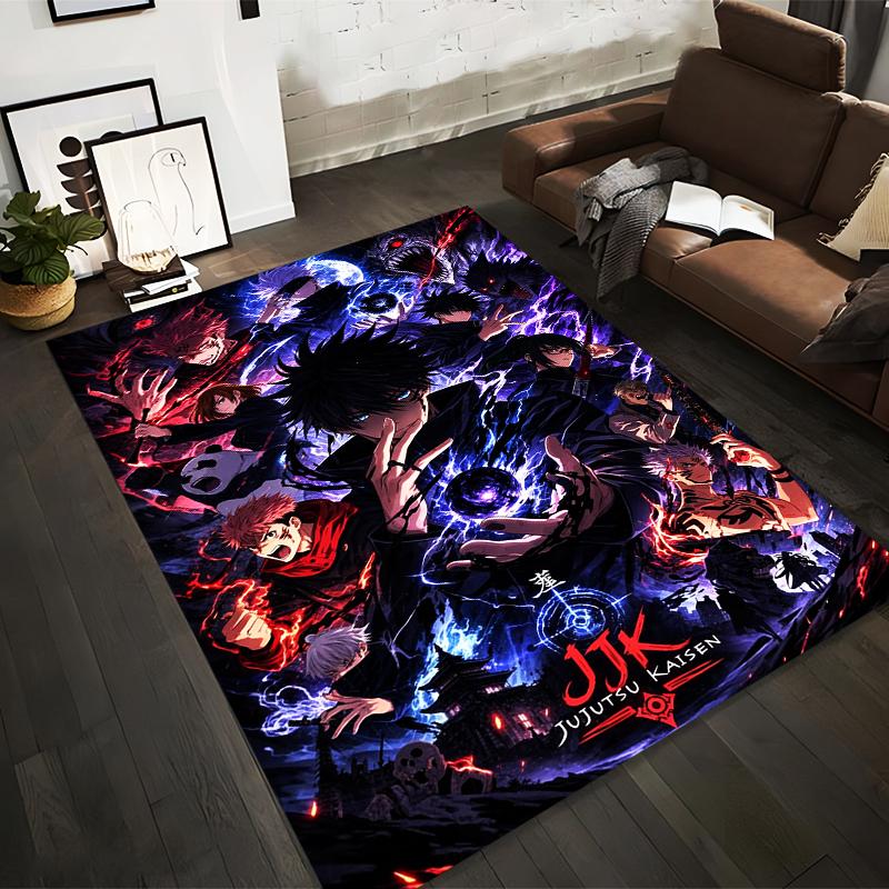 

Jujutsu Kaisen Anime Carpet - Characters and Lightning Design Suitable for use as an anti-slip for living room bedroom sofas 40x60cm( 15x23in )