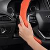 bpzsw1 Suitable for Chery Premium Suede Snap-On Steering Wheel Cover, Non-Slip and Durable, Round and D-Shaped Steering Wheel Available for Tiggo2 
