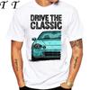 90's Men Short Sleeve Drive The Classic Del Sol CRX Early Model T-Shirt Boy Hip Hop White Casual Tees Retro Mans Sport Race Tops