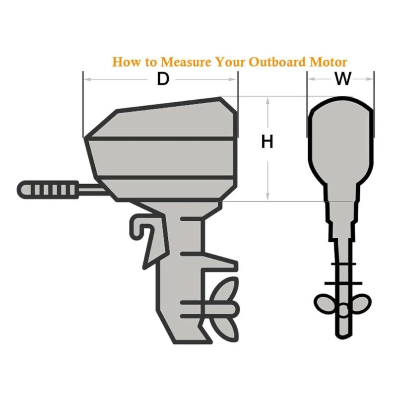 Oxford-Stoff Außenborderabdeckung Wasserdichter Yacht-Boots-Marine-Motor-Schutz