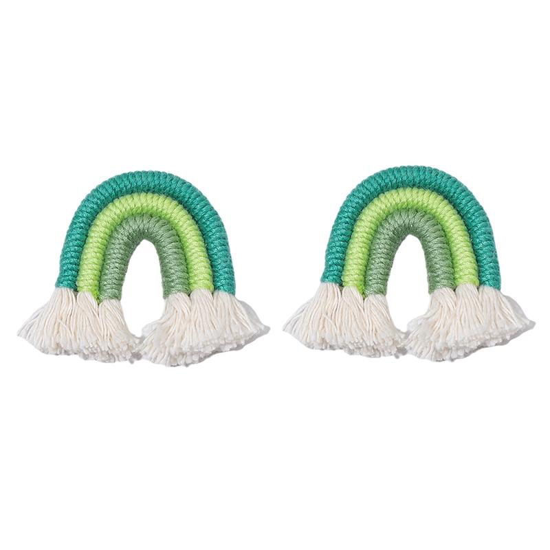 1pc Handmade 45mm Braided Cotton Tassle Charm Pendnat for Earring Necklace Keychain DIY Jewelry Craft Making