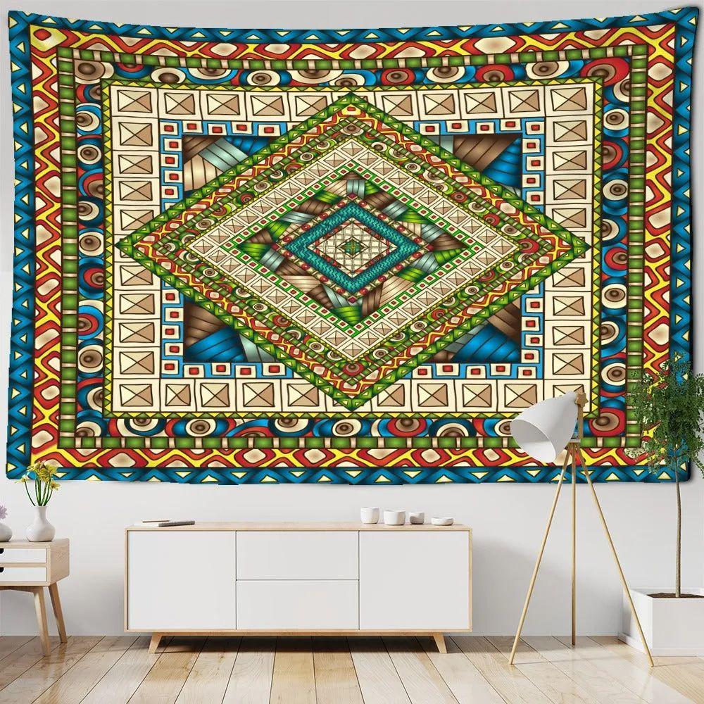 Tapestry Bohemian Rug 75x100 чёрный