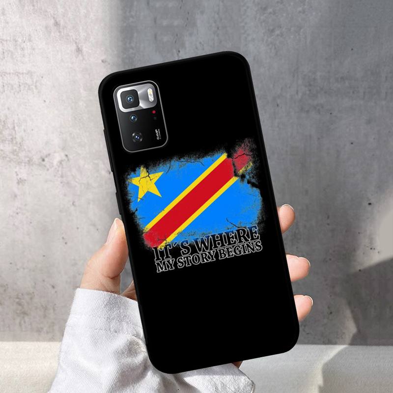 Congo Flag Democratic Republic Flag Phone Case for Redmi Note 8 7 9 4 6 Pro Max T X 5A 3 10 Lite Pro