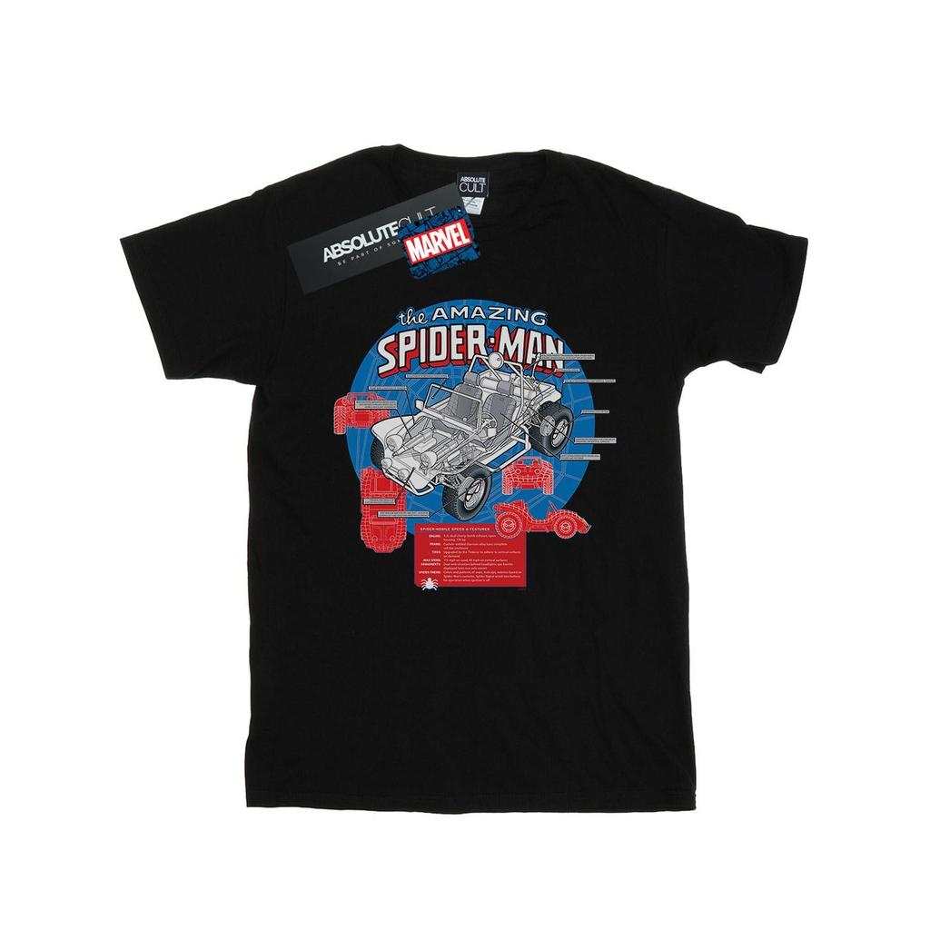 Marvel Mens Spider-Man Spider-Buggy Breakdown T-Shirt