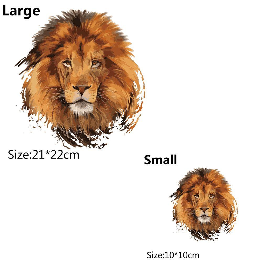 Press Washable Clothes DIY Printing Iron On Appliques Lion Patches Heat Transfer Stickers