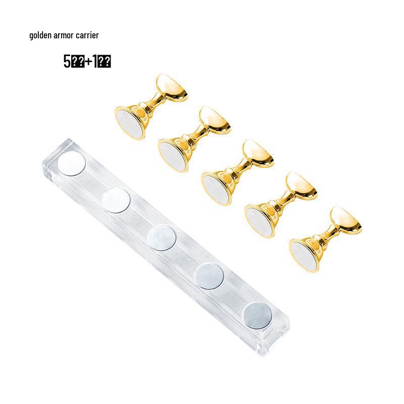 

Nail Art Practice Set: Crystal Base, Nail Forms, Color Chart, Chess Piece Tray, Clay, Magnet Holder