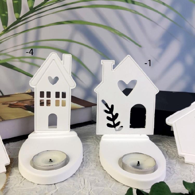 Silicone Mould House Candlestick Resins Molds Love House Candle Holder Mould