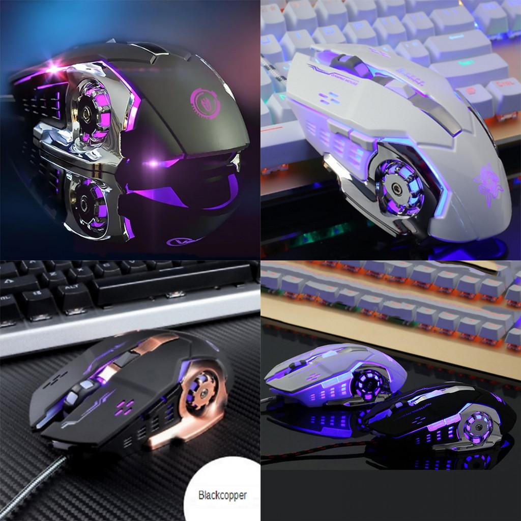 Mechanical Gaming Mouse Wired Glowing Macro Definition Chicken Eating Desktop Usb 3200dpi
