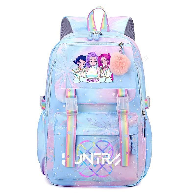 3 Piece School Backpack Set for Students Large Capacity Oxford Cloth Schoolbag with Shoulder Strap and Pencil Case