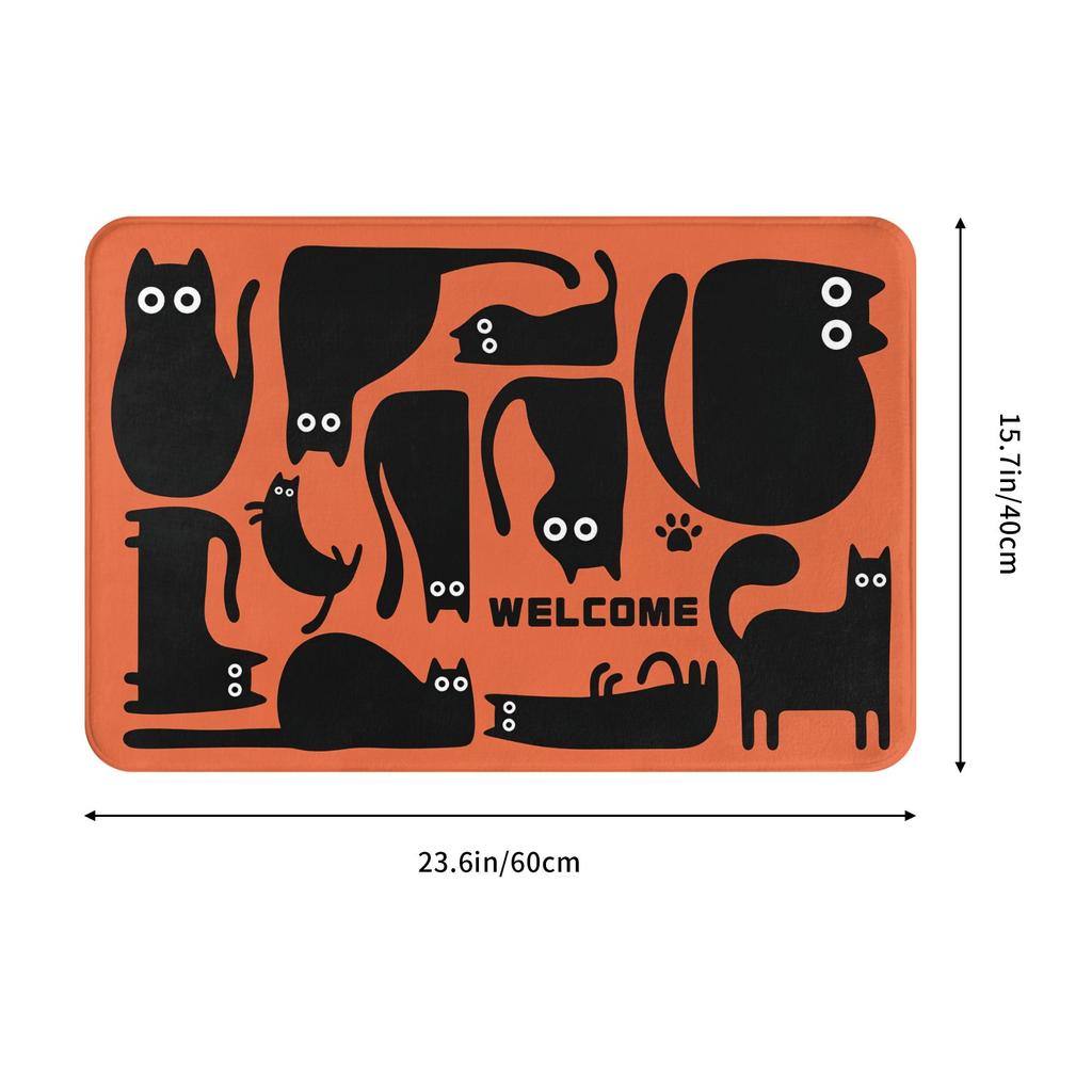 Süße Cartoon Orange Katzen Geschenk Fußmatte Matte Anti-Rutsch Badezimmer Küche Schlafzimmer Teppich Teppich 40*60cm