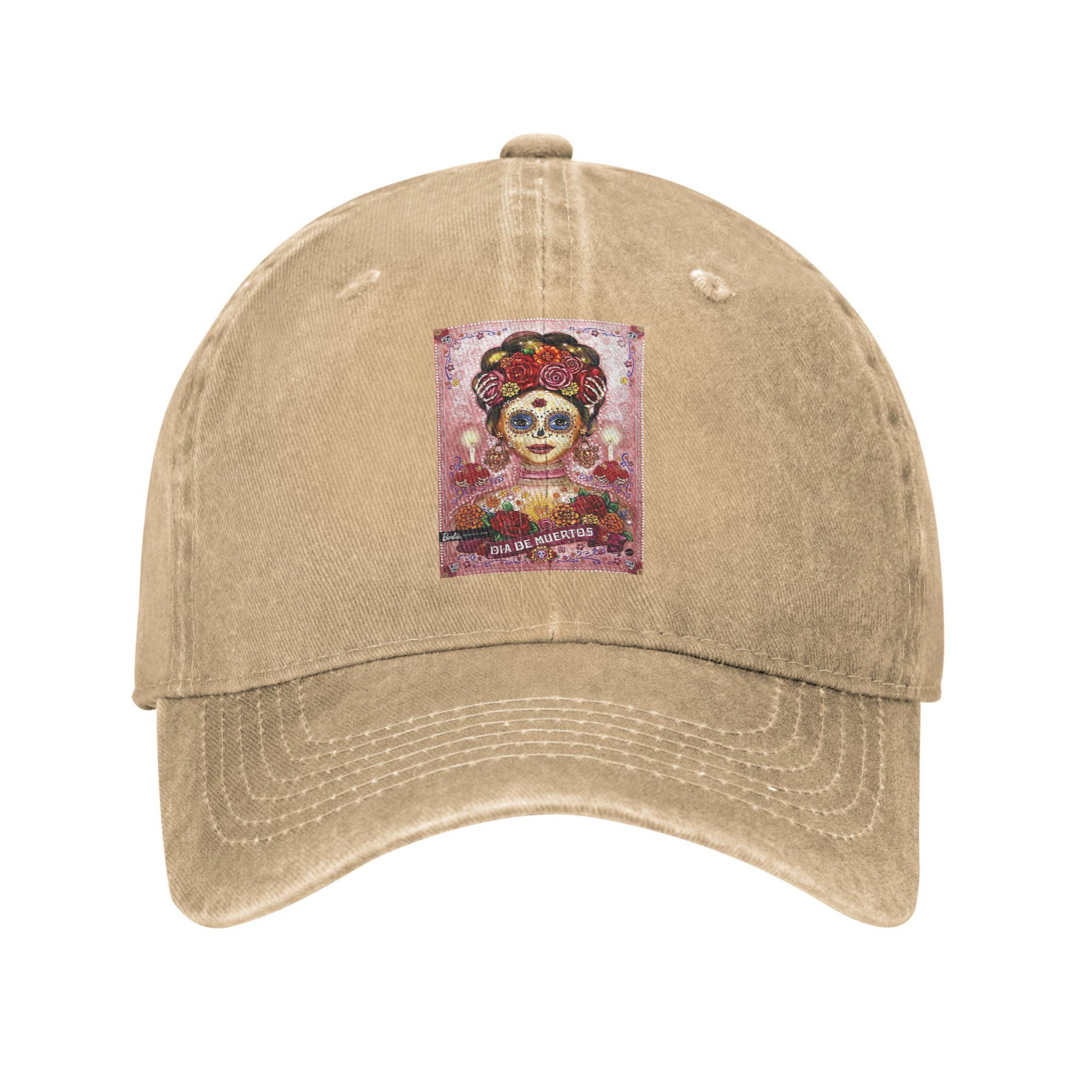 

Dia De Los Muertos Day Of The Dead Unisex Baseball Caps Snapback Denim Fabric Hats Casquette Sports Baseball Cowboy Hat Unisex One Size