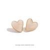 Gentle Amber Heart Earrings for Women: Elegant Autumn/Winter Design