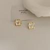 Colorful Zircon Drip Glaze Hoop Earrings: Chic Light Luxury Style for Fashion-Forward Women