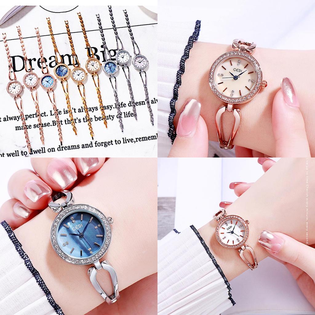 Gadi Luxury Alloy Womens Quartz Watch With Rhinestone Decor For Casual Fashion