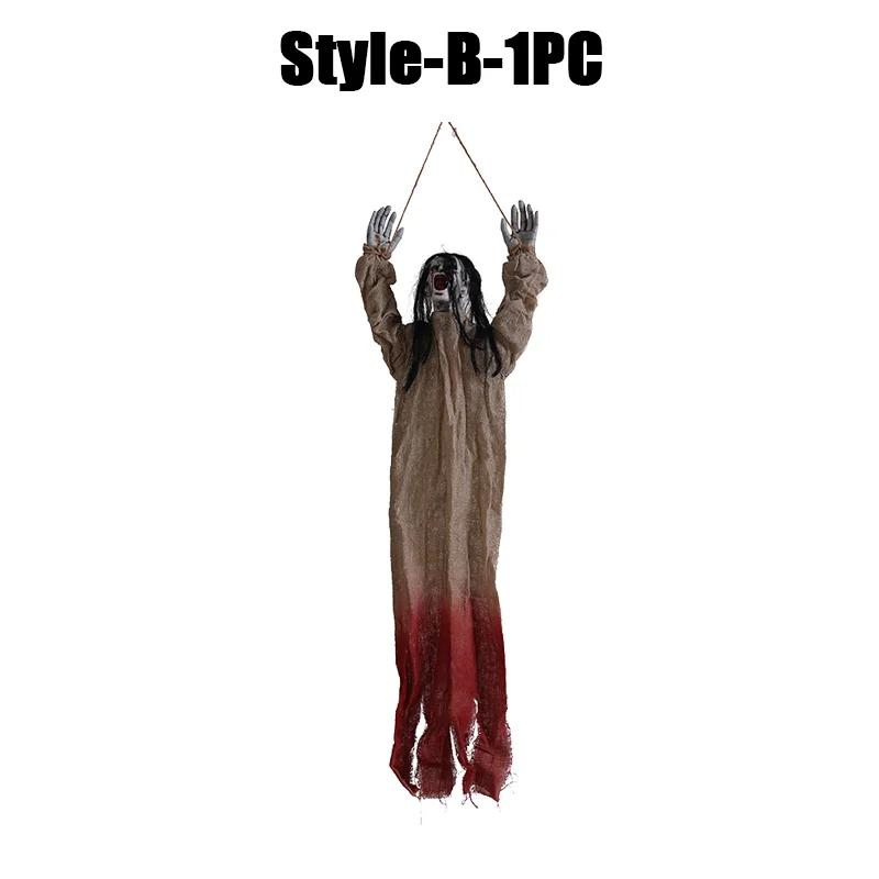 Halloween Hanging Ghost Decoration Long Hair Scary Ghost Haunted House Secret Room Horror Atmosphere Party Props Indoor Outdoor