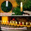 Flameless Taper Candle String Lights with Clips 10 or 20 LED for Christmas Tree Home Party Holiday Decorations