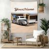 Peterbilt Heavy Trucks Custom Your Name Wall Decor Tapestry Art For Pet Memorial Birthdaywedding Party Backdrop Family Gift