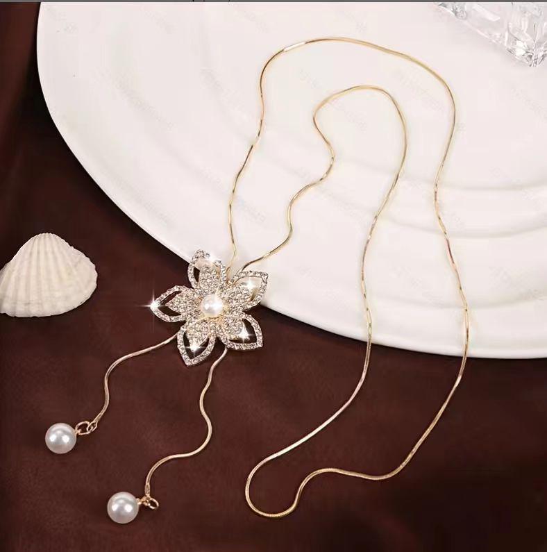 Elegante Quasten-Pulloverkette für Damen - Vielseitiges, hochwertiges europäisches und amerikanisches Design für Herbst/Winter-Mode