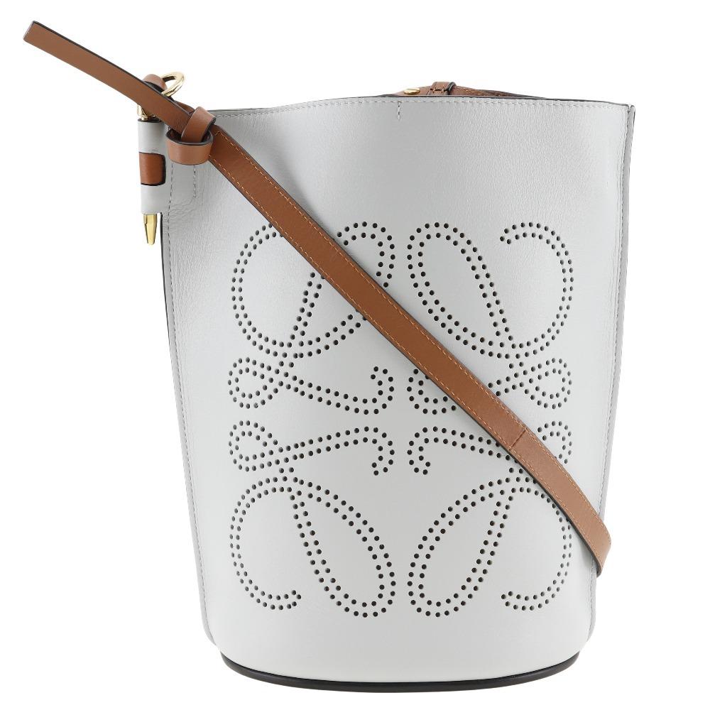 

LOEWE anagram Shoulder Bag punching White Calfskin Women Used