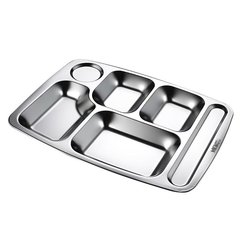 Le Yong Tu Stainless Steel Divided Dinner Plate