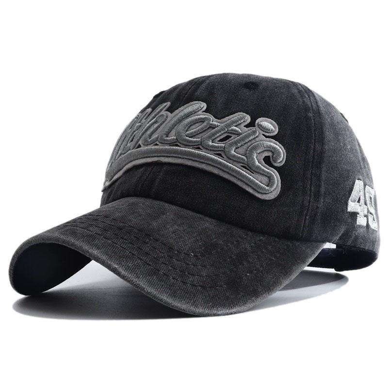 Athletic Letter Embroidery Baseball Cap Retro Washed Cotton Peaked Hat Hip Hop Trucker Dad Caps Fashion Sun Hats For Women Men