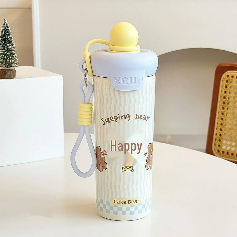 New 2025 Cute 316 Stainless Steel Insulated Tea Cup with Lid for Women & Students