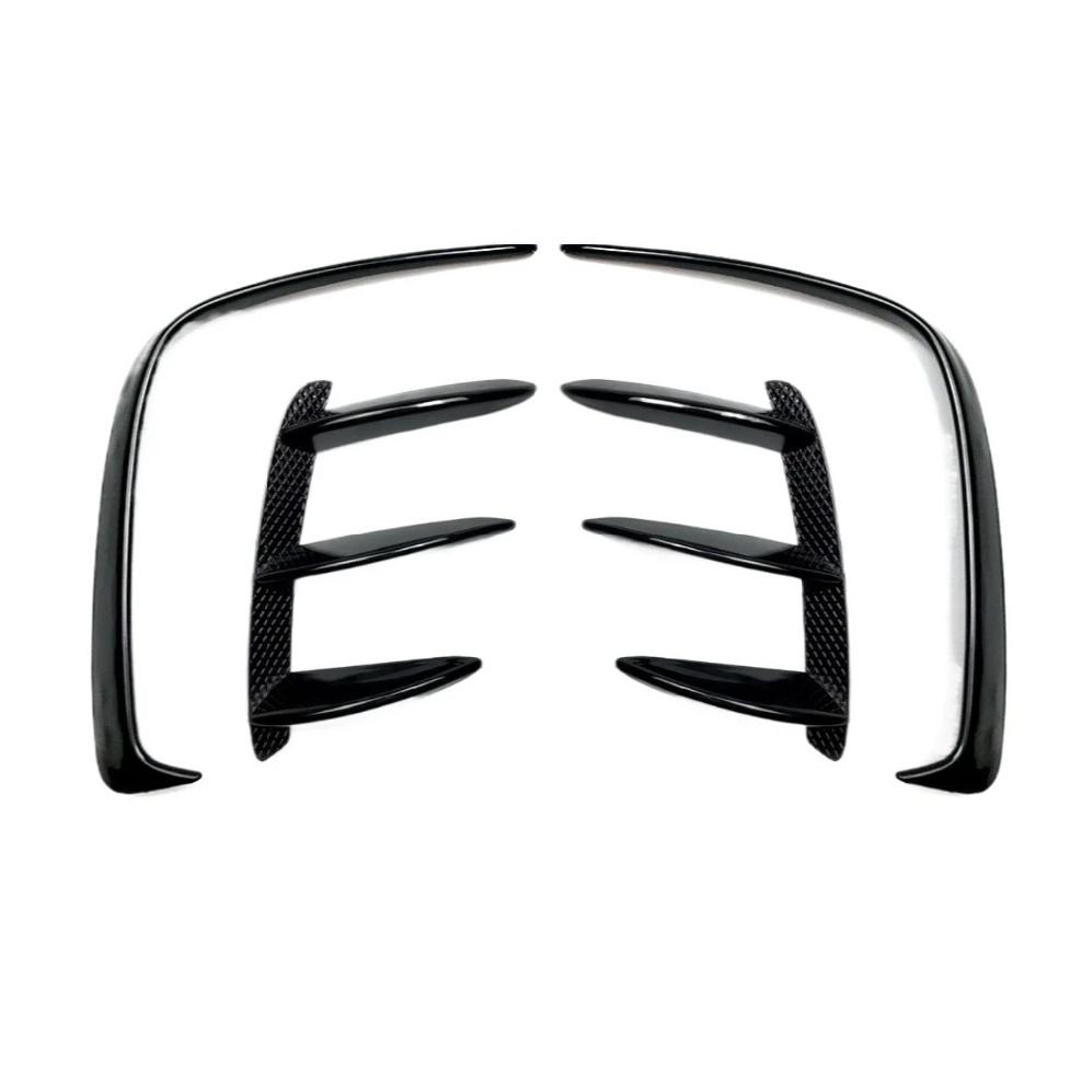 For Mercedes Benz A-Class W176 A45 AMG 2013-2018 Hatchback Rear Bumper Lip Spoiler Side Canards Splitter Body Kits Gloss Black