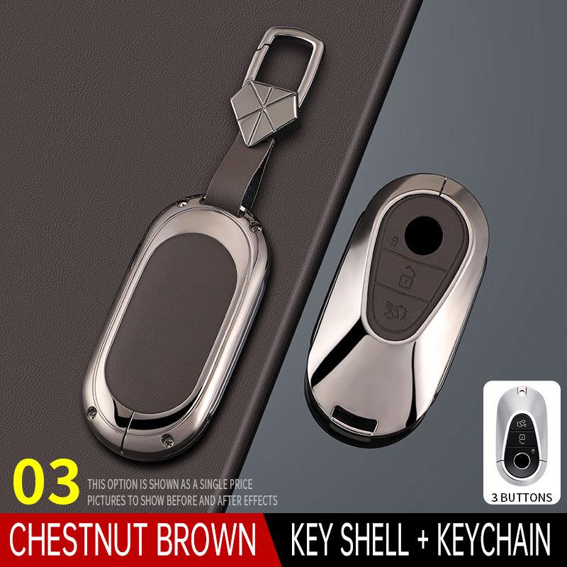 Mercedes Key Case for C-Class, S-Class, GLC, and Maybach - Suitable for Men and Women, Metal Key Shell for C200L, GLC300, C260L