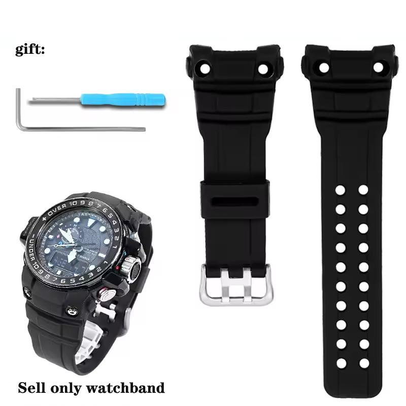 Watch Bands For Casio G-SHOCK GWN-1000 GWN-1000B Strap Mens Wrist Premium PU Watch Band Resin Replacemnet Bracelet
