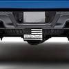 Plastic Trailer Hitch Cover with Black & White US Flag Design - Universal Fit