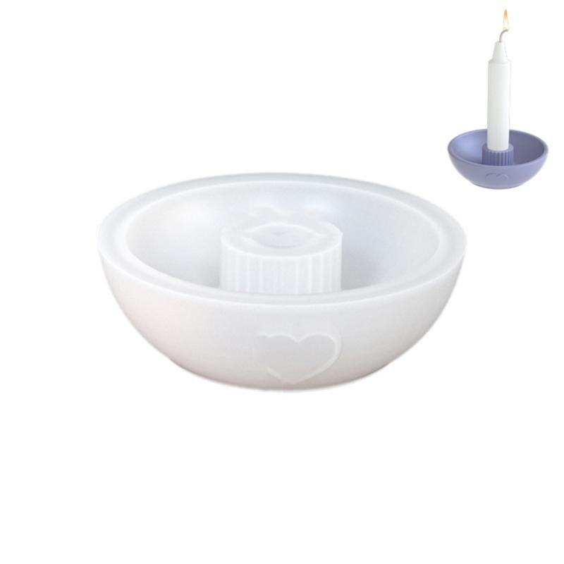 Bowl Shape Candlestick Silicone Molds for Epoxy Resin Pillar Candle Holder Tealight Holder Home Party Decoration