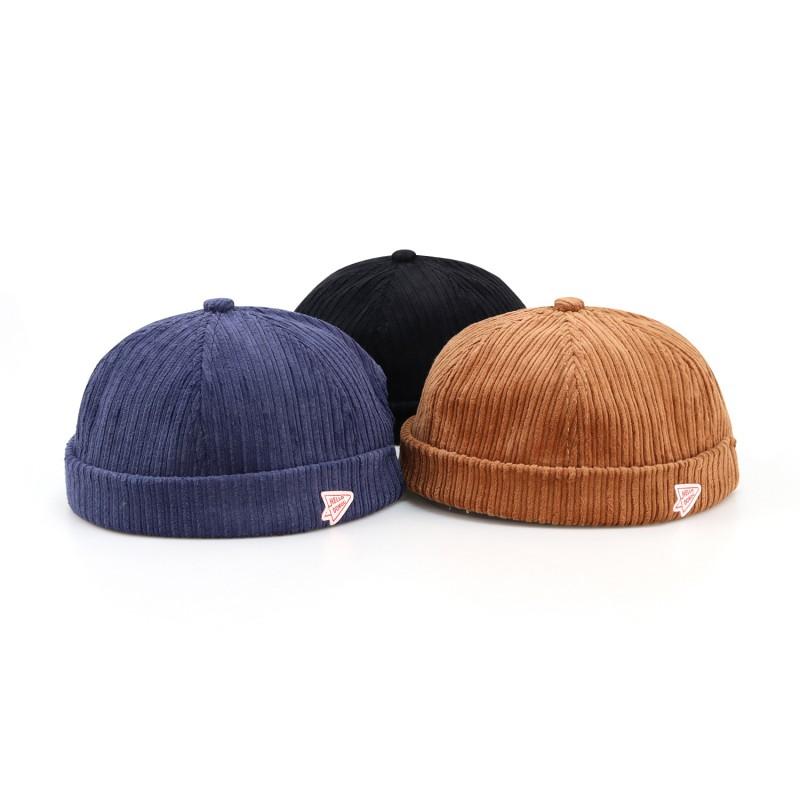 Corduroy Newsboy Cap Men Women Retro Japanese Style Warm Winter Hat With Adjustable Fit