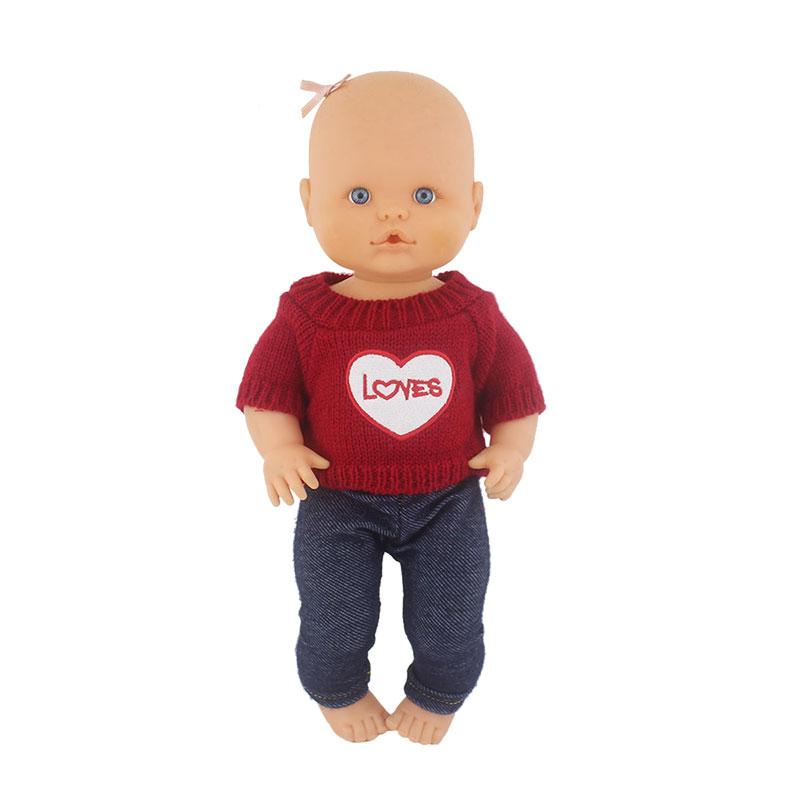 Sweater+Pants New Doll Clothes Suit For 32cm Nenuco Baby Doll 12 13 inch Bebe Doll Accessories
